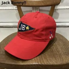 ジャックバニー キャップ フリー レッド ゴルフ
