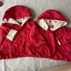 ゆゆ様専用　Moujonjon 赤 フード付きダウンコート 100cm 90cm