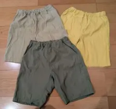 無印良品　120サイズ ハーフパンツ 3枚セット