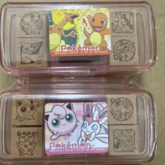 ポケモン 木製スタンプ 2個セット