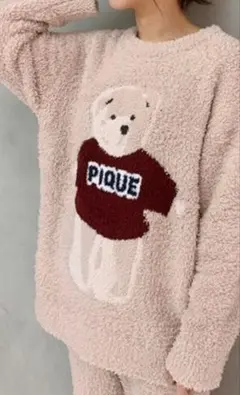 新品未使用　ジェラートピケ プルオーバー くま ベア ベージュ ルームウェア