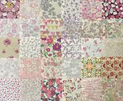 リバティタナローン　ハギレ　パッチワーク用　約6センチ角×30枚　6-4