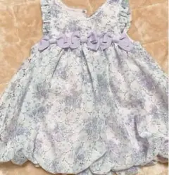 【新品 未使用】メゾピアノ ベビードレス ベビー服 花柄 可愛い おしゃれ
