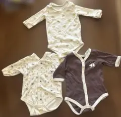 1日セール　未使用　ベビー長袖肌着　60×2 70×1 3枚セット