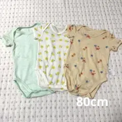 ユニクロ ベビー メッシュ 肌着 ボディスーツ ロンパース 80 3枚セット