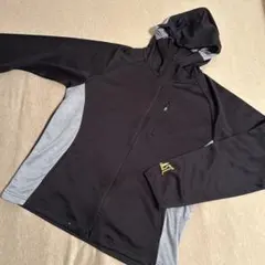 フード付きジャージジャケット グレーブラック