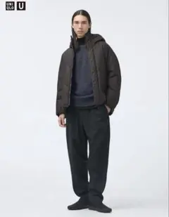 UNIQLO U エアリズム ワイドシルエットパンツ　ダークグレーS
