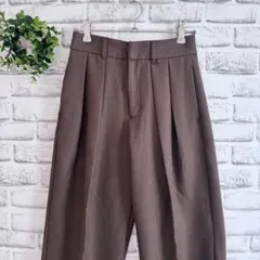 GU★インタックワイドパンツ（XS）丈標準69.0～73.0cm ブラウン