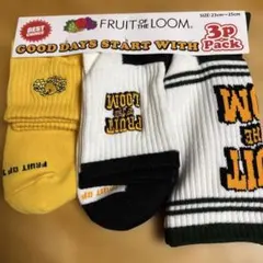 新品☺︎ FRUIT OF THE LOOM 靴下3足セット サイズ23〜25cmのサムネイル