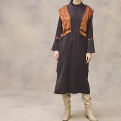 PUBLIC TOKYO ジャガードレイヤードワンピース