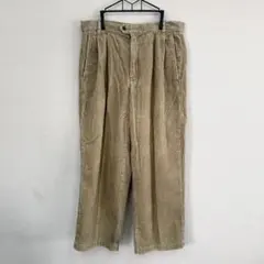 エディーバウアー 2タック コーデュロイパンツ ベージュ W32 太畝