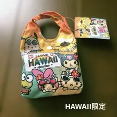 【新品タグ付】ハワイ限定サンリオエコバッグキティ マイメロ ポチャッコ クロミのサムネイル