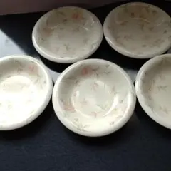 花柄陶磁器皿5枚セット カレーパスタスープ皿