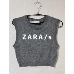 ZARA ザラ ニットベスト ショート丈　ビスチェ グレー サマーニット
