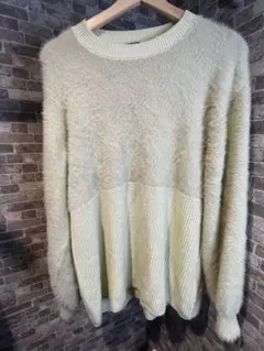 美品　COMME CA ISM コムサイズム　ニット　L みどり　グリーン