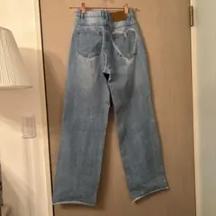 ハートポイント　ライトブルーデニム ストレートパンツ　nugu