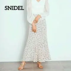 SNIDEL バリエプリントマーメイドライクスカート ロング マキシ