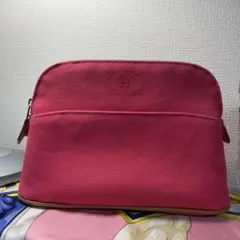 HERMES ミニミニポーチ ボリード ピンク キャンバス - メルカリ