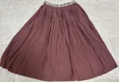 Leilian プリーツロングスカート ボルドーのサムネイル