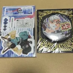 鬼滅の刃 宇髄天元 名場面ジオラマフィギュア バースデー缶バッジ
