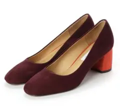 マッキントッシュ フィロソフィー スクエアトゥチャンキーヒールパンプス 23