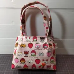 ハンドメイド ミニミニトートバッグ いちご猫ちゃん - メルカリ