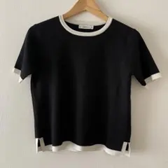 ZARA バイカラー半袖ニット