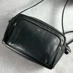 【良品✨】アニエスベー カメラバッグ クロスボディ ブランドロゴ 黒