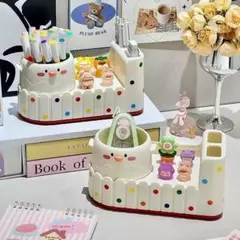 ペン立て 卓上収納 文房具収納 ペンケース デスク収納 多機能小物入れ収納ラック