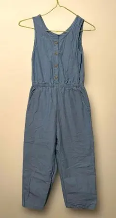 UNIQLO ユニクロキッズ綿100%サロペット オールインワン ブルー 130