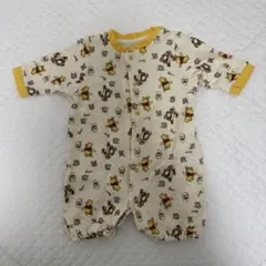 プーさん ベビーロンパース キルティング 冬用 新生児