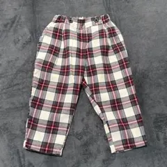 100 アプレレクール テーパードパンツ 赤チェック