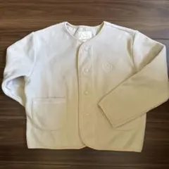 フリースジャケット クリーム色 ボタン付き