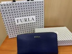 FURLA 青 レザー 長財布