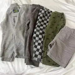 ボトムスセット 95cm未満 恐竜柄 チェック柄　６点セット