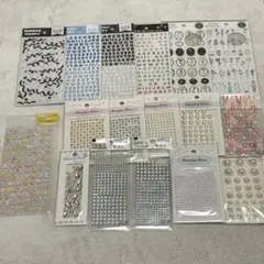 シール　まとめ売り　デコレーション 文字 パール ストーン デコ