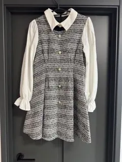 最終値下げ！evelyn ツイード調 チョーカー ワンピース