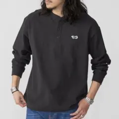 新品　PENNEYS SHIPS別注　FOXロゴリップルヘンリーネックTシャツのサムネイル