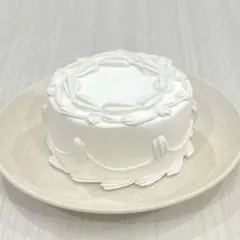 絞りホイップ * クレイケーキ バースデーケーキ ウェディング フェイクケーキ