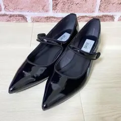 【美品】ルタロン　グリーズ エナメル パンプス 22cm ストラップ