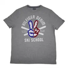 美品 TOMMY HILFIGER DENIM Tシャツ US-M グレー 古着のサムネイル