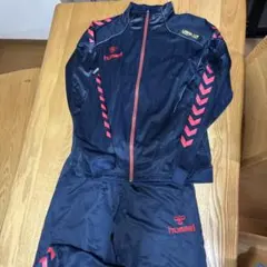 hummel ジャージ上下セット ネイビー×レッド