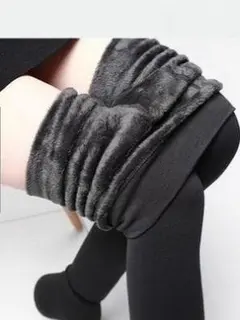 裏起毛 レギンス 黒 一体型 スリムフィット 極暖 ストレッチ 美脚 厚手 冬用