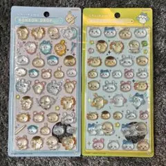 【正規品】ちいかわボンボンドロップシール　2枚セット　みんなニコニコ　ポーズ