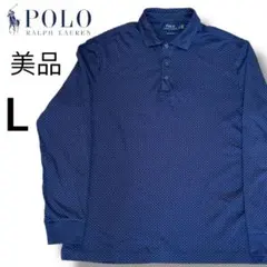 美品　RalphLaurenポロラルフローレン　 L 長袖ポロシャツ　ドット柄
