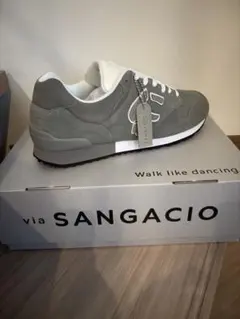【美品】viaSANGACIO グレー スエード スニーカー brand-td-store_r02-st20713-09021