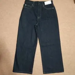 UNIQLO ワイドストレートジーンズ 24 ネイビー