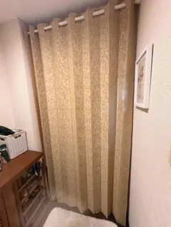 間仕切りカーテン アコーディオンカーテン プライバシースクリーン つっぱり棒付きのサムネイル