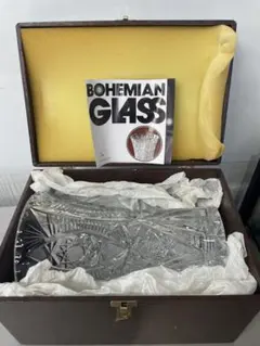 レア　昔物　未使用品　ボヘミア　クリスタル　花瓶