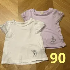 プティマイン プリンセス お花バルーン Tシャツ 2枚セット 90